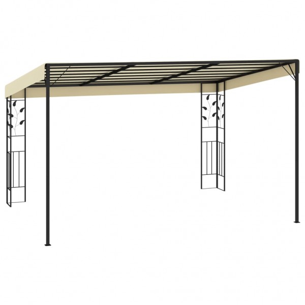 Gazebo de parede 4x3x2.5 m creme M 3