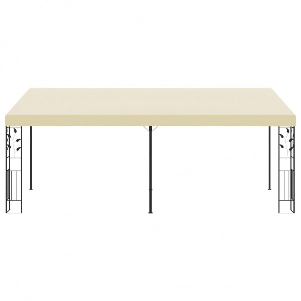 Gazebo de parede 6x3x2.5 m creme M 2