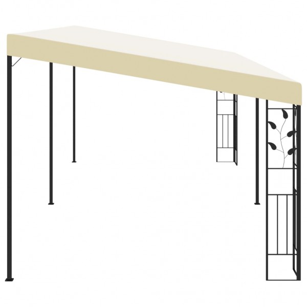 Gazebo de parede 6x3x2.5 m creme M 3