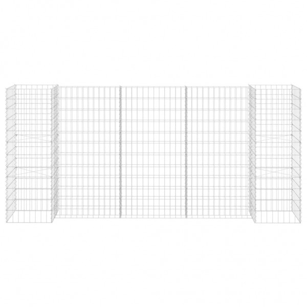 Gabião em forma de H fio de aço 260x40x120 cm M 3