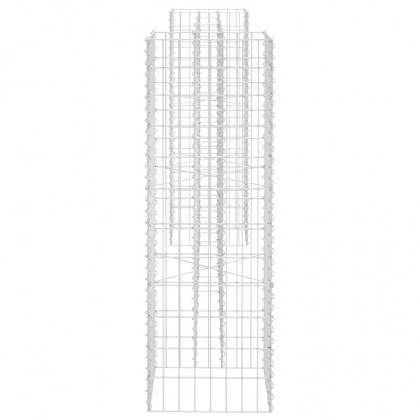 Gabião em forma de H fio de aço 260x40x120 cm M 4