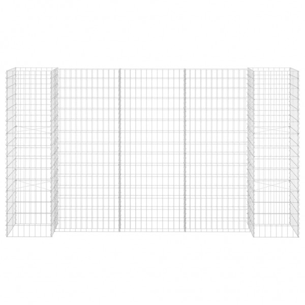 Gabião em forma de H fio de aço 260x40x150 cm M 3