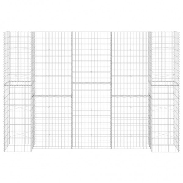 Gabião em forma de H fio de aço 260x40x180 cm M 3