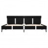 Estructura de cama con LED cuero sintético negro 180x200 cm 4