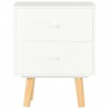 Mesitas de noche 2 uds madera maciza de pino blanco 40x30x50 cm 3