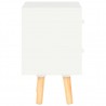 Mesas cabeceira 2 pcs 40x30x50cm madeira de pinho maciça branco 4