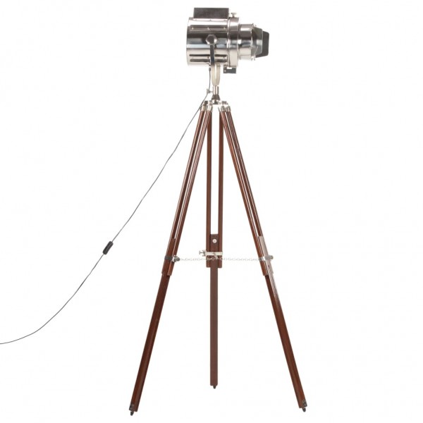 Lámpara de trípode madera maciza de mango 180 cm M 3
