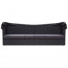 Sofá-cama de exterior com toldo vime PE preto 2