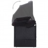 Sofá-cama de exterior com toldo vime PE preto 4
