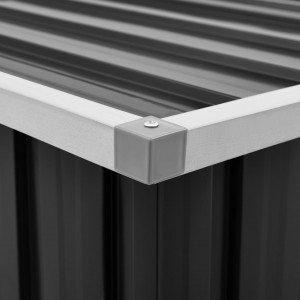 Caja de almacenamiento de jardín gris antracita 109x67x65 cm H