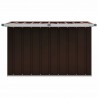 Caja de almacenamiento de jardín marrón 109x67x65 cm 3