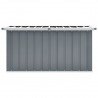 Caixa de arrumação para jardim 129x67x65 cm cinzento 4