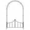 Arco de jardim com portão 138x40x238 cm ferro preto 2