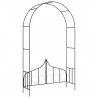 Arco de jardim com portão 138x40x238 cm ferro preto 4