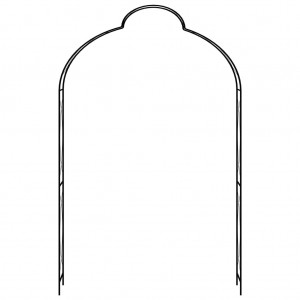 Arco de jardim 150x34x240 cm ferro preto H