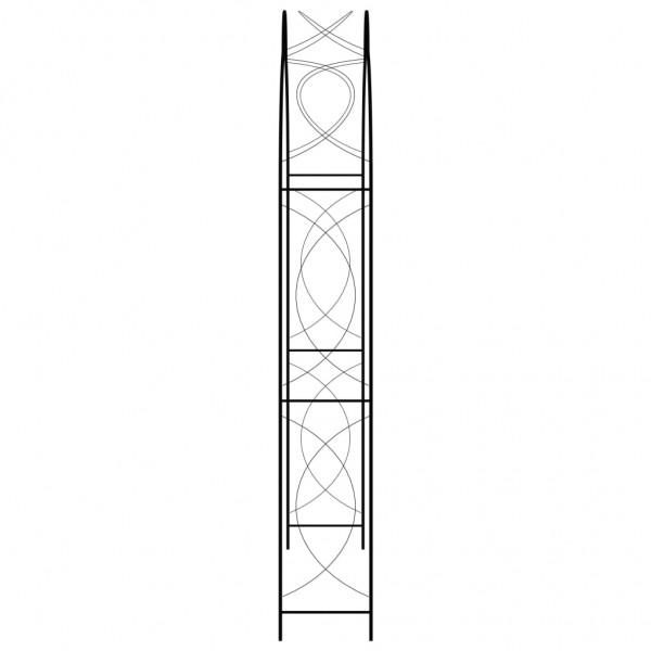Arco de jardín hierro negro 150x34x240 cm M 3