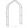 Arco de jardim 150x34x240 cm ferro preto 5
