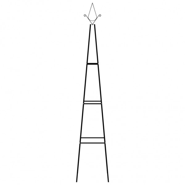 Soporte plantas trepadoras 2 ud hierro verde oscuro 35x35x195cm M 2