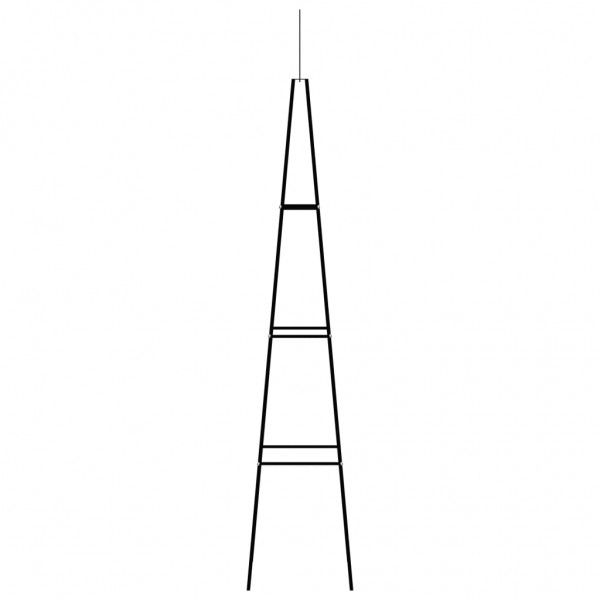 Soporte plantas trepadoras 2 ud hierro verde oscuro 35x35x195cm M 3