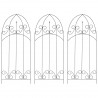 Soporte para plantas trepadoras 3 uds hierro negro 40x100 cm 1