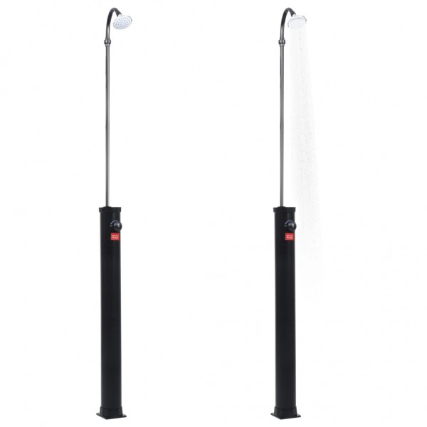 Chuveiro solar de jardim 215 cm 8 L preto M 2