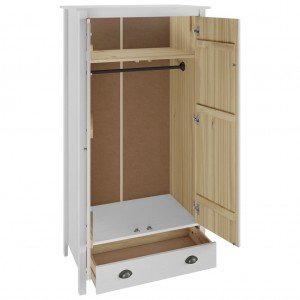 Roupeiro 2 portas Hill 89x50x170 cm pinho maciço branco H