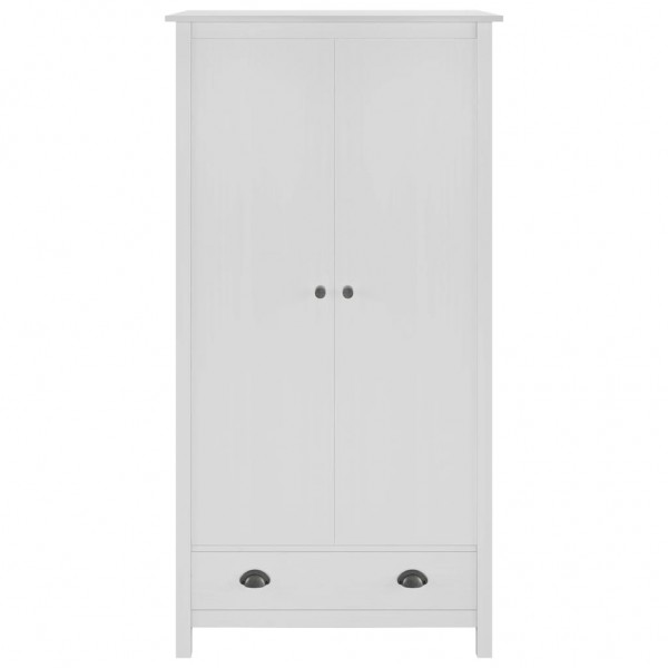 Roupeiro 2 portas Hill 89x50x170 cm pinho maciço branco M 3
