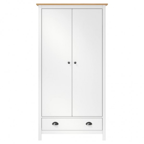 Armario de 2 puertas Hill madera maciza pino blanco 89x50x170cm M 4