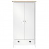 Armario de 2 puertas Hill madera maciza pino blanco 89x50x170cm 4