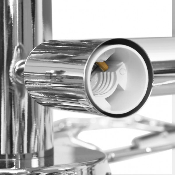 Candeeiro teto braços folhas de cristal acrílico 5 E14 branco M 5