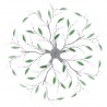 Candeeiro teto braços folhas de cristal acrílico 5 E14 verde 3
