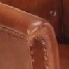 Sillón de cuero auténtico marrón 3