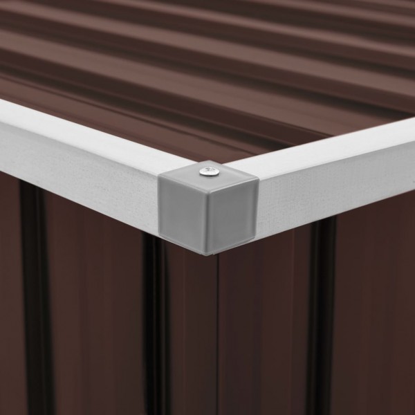 Caja de almacenamiento de jardín marrón 149x99x93 cm M 2