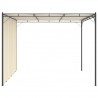 Gazebo de jardim com cortina lateral 3x3x2.25m cor creme 3