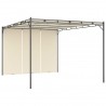 Gazebo de jardim com cortina lateral 4x3x2.25m cor creme 1