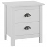Mesas cabeceira Hill 2 pcs 46x35x49.5cm pinho branco 3