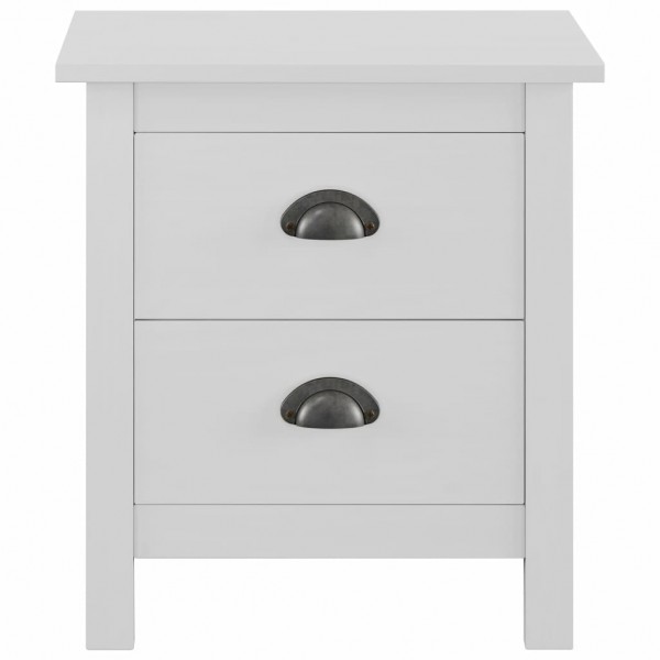 Mesas cabeceira Hill 2 pcs 46x35x49.5cm pinho branco M 5