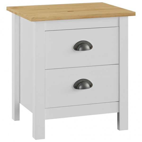 Mesas cabeceira Hill 2 pcs 46x35x49.5cm pinho branco M 3