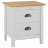 Mesita noche Hill 2uds madera maciza pino blanco 46x35x49.5 cm 3