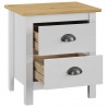 Mesita noche Hill 2uds madera maciza pino blanco 46x35x49.5 cm 4