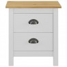 Mesas cabeceira Hill 2 pcs 46x35x49.5cm pinho branco 5