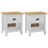 Mesas cabeceira Hill 2 pcs 46x35x49.5cm pinho maciço 1