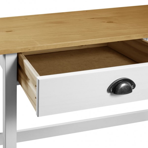 Mesa consola Hill c/ 2 gavetas 110x45x74 cm pinho maciço M 5