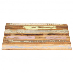 Tablero mesa cuadrada madera reciclada maciza 70x70 cm 15-16 mm H