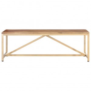 Mesa de centro de madera maciza de sheesham 120x60x40 cm H