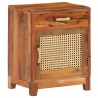Mesita de noche de madera maciza reciclada 40x30x50 cm 1