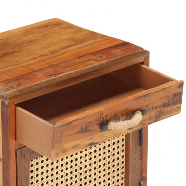 Mesita de noche de madera maciza reciclada 40x30x50 cm M 5