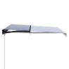 Toldo retrátil manual com LED 300x250 cm azul e branco 3