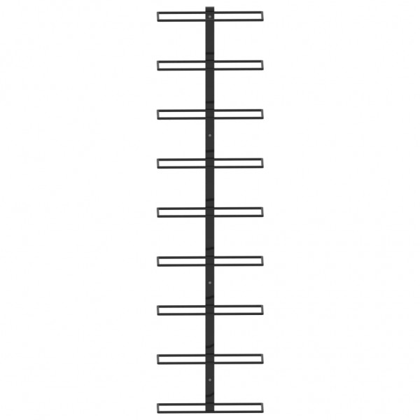 Garrafeira de parede para 9 garrafas ferro preto M 3