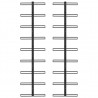 Garrafeiras de parede para 18 garrafas 2 pcs ferro preto 3